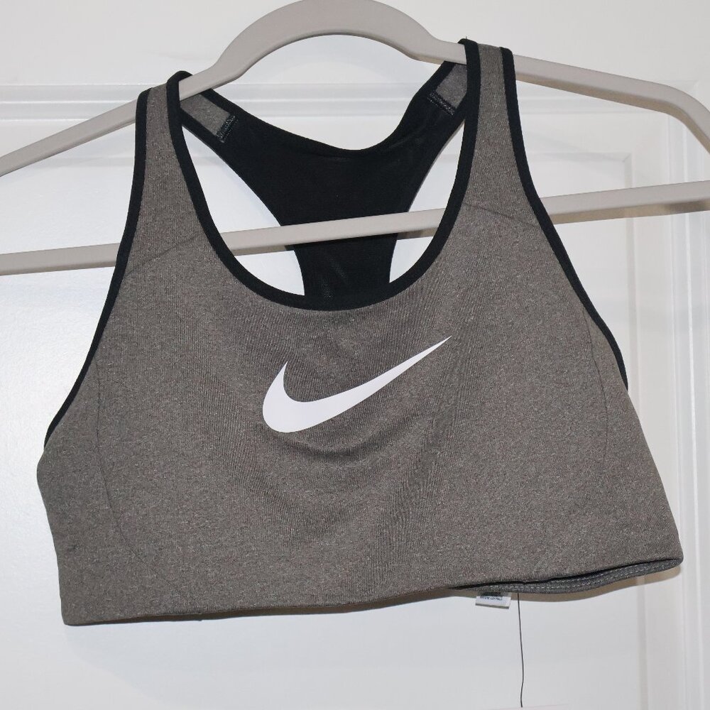 Nike Dri-FIT Shape 2.0 High Impact Women's H Gray Non padded Sports Bra XL